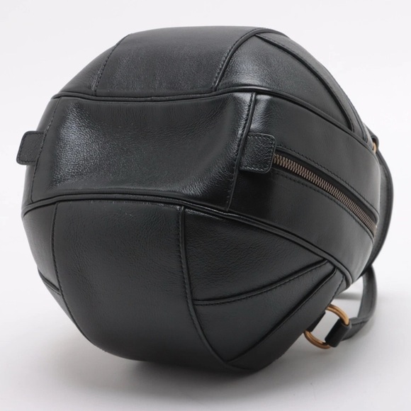 Gucci Basketball Shaped Hand Bag - Black Leather - Picture 3 of 11